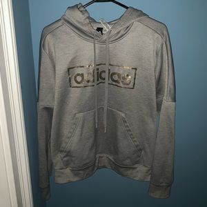 Grey & Gold Adidas Hoodie